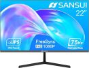 Sansui Monitor 22 Inch IPS 75Hz FHD 1080P HDMI VGA Ports Computer Monitor Ultra-Thin Tilt Adjustable VESA Mount Compatible with Eye Comfort 178¬∞ Wide