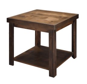 Bridgevine Home Sausalito 24" Side Table, No Assembly Required, Whiskey Finish
