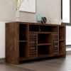 Bridgevine Home Sausalito 64 inch TV Stand Console for TVs up to 70 inches, No Assembly Required, Whiskey Finish