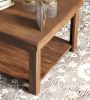 Bridgevine Home Sausalito 24" Side Table, No Assembly Required, Whiskey Finish