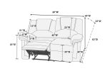 Motion Loveseat 1pc Couch Living Room Furniture Brown Bonded Leather