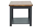 Bridgevine Home Essex 24 inch Side Table, No Assembly Required, Black and Whiskey Finish