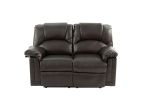 Motion Loveseat 1pc Couch Living Room Furniture Brown Bonded Leather