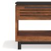 Bridgevine Home Graceland 24" Side Table, Fully Assembled, Black with Bourbon Finish
