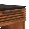 Bridgevine Home Graceland 24" Side Table, Fully Assembled, Black with Bourbon Finish