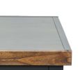 Bridgevine Home Essex 24 inch Side Table, No Assembly Required, Black and Whiskey Finish