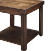 Bridgevine Home Sausalito 24" Side Table, No Assembly Required, Whiskey Finish