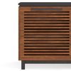 Bridgevine Home Graceland 85 inch TV Stand Console for TVs up to 95 inches, No Assembly Required, Black with Bourbon finish