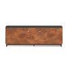 Bridgevine Home Graceland 85 inch TV Stand Console for TVs up to 95 inches, No Assembly Required, Black with Bourbon finish