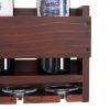 Wall-mounted wine rack with cup holder / wine racks countertop/PINE/Solid wood /Home wine rack//Living room wine rack