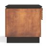 Bridgevine Home Graceland 24" Side Table, Fully Assembled, Black with Bourbon Finish
