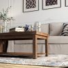 Bridgevine Home Sausalito 48" Coffee Table, No Assembly Required, Whiskey Finish