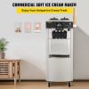 VEVOR Commercial Soft Ice Cream Machine, 2200W Serve Yogurt Maker, 3 Flavors Ice Cream Maker, 5.3 to 7.4 Gallons per Hour Auto Clean LCD Panel for Res