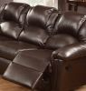 Motion Loveseat 1pc Couch Living Room Furniture Brown Bonded Leather