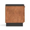 Bridgevine Home Graceland 13" Chairside Table, Fully Assembled, Black with Bourbon Finish