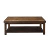 Bridgevine Home Sausalito 48" Coffee Table, No Assembly Required, Whiskey Finish