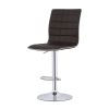 Waffle Black and Chrome Adjustable Bar Stool (Set of 2)