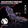Video Game Chairs for Adults, PU Leather Gaming Chair with Footrest, 360¬∞Swivel Adjustable Lumbar Pillow Gamer Chair, Comfortable Computer Chair for