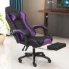 Ergonomic Gaming Chair for Adults, Comfortable Computer Chair for Heavy People, Adjustable Height Office Desk Chair with Wheels, Breathable Leather Vi