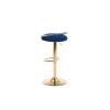 Bar Stools Set of 2 Counter Height Adjustable velvet Padded 360¬∞ Swivel Bar Chairs Modern Industrial Style Barstool for Home Kitchen Island(2PCS/CTN)