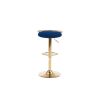 Bar Stools Set of 2 Counter Height Adjustable velvet Padded 360¬∞ Swivel Bar Chairs Modern Industrial Style Barstool for Home Kitchen Island(2PCS/CTN)